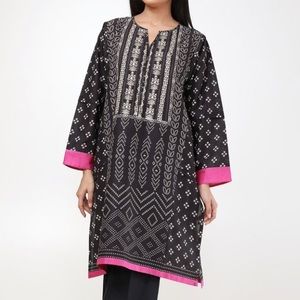 Pakistani black printed kurti